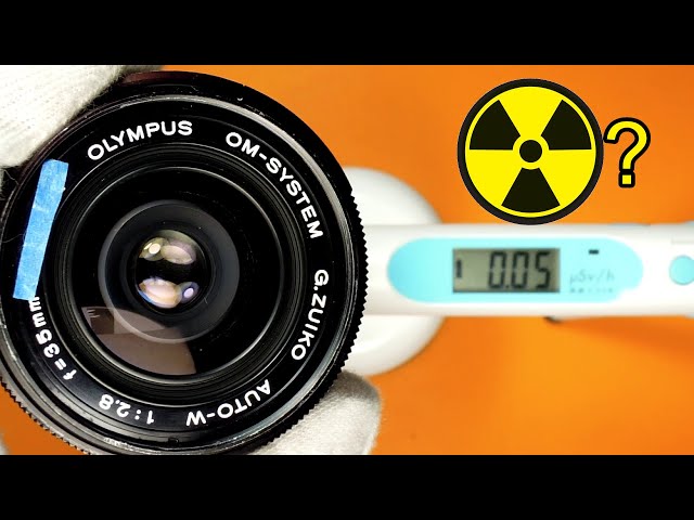 Testing lenses for Gamma radiation : Olympus OM 35mm F2.8 lens