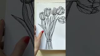Графика #Shortvideo #Art #Artist #Цветы  #Художник #Arts #Flowers #Nature #Shorts #Drawing  #Liner