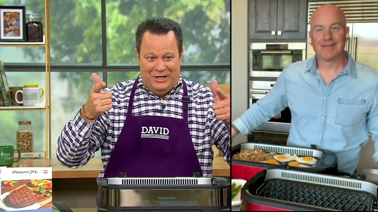PowerXL 1500W Smokeless Grill Pro with Griddle Plate on QVC
