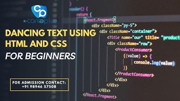 Dancing Text using HTML and CSS For Beginners