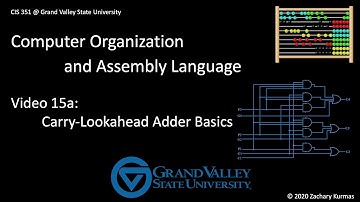 CIS 351 Video 15a: Carry Lookahead Basics