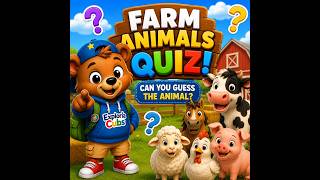 Farm Animals Quiz For Kids Guess The Animal Learn English Spanish
