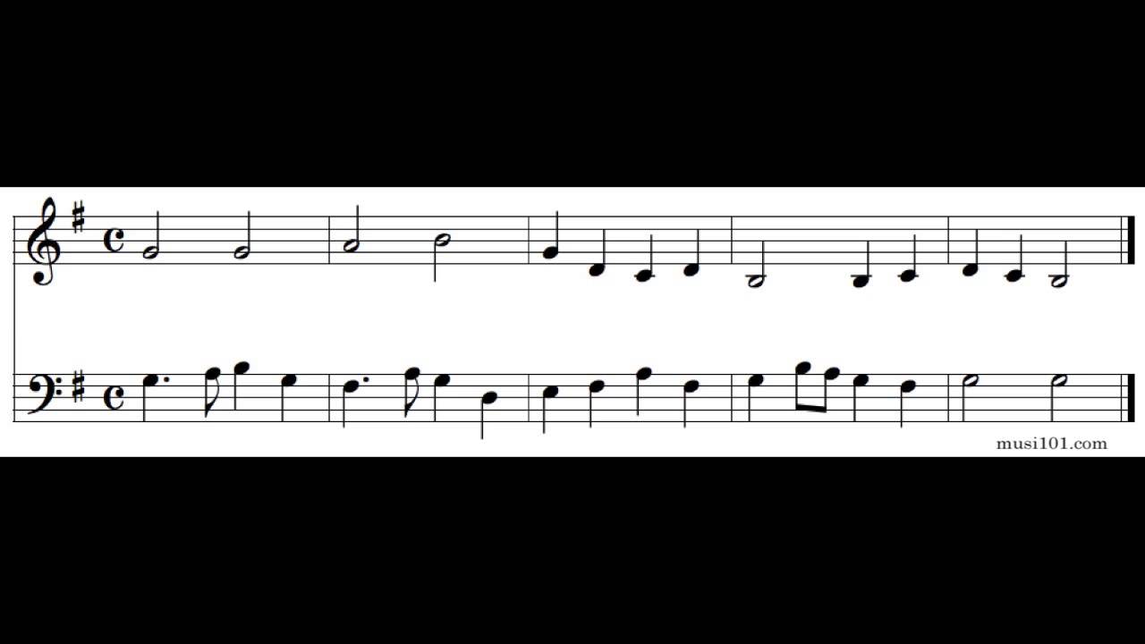 Sight Singing exercise #307 - bottom system playback - YouTube