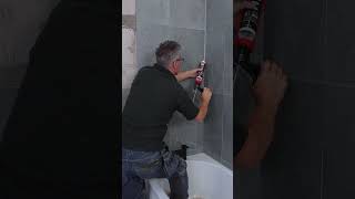 Sealing Between Wall & Floor Tiles #howto #diy #interiordesign