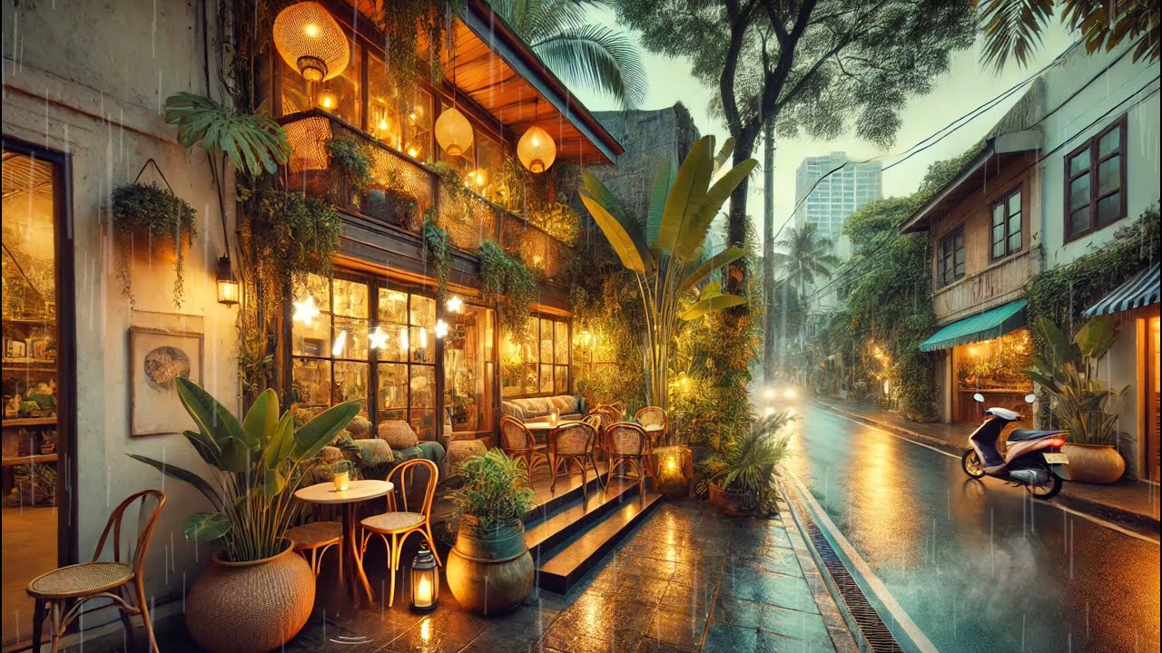 Cozy Café in Manila ☕🌧️ | Warm Lights, Rainy Day & Soft Pop Beats