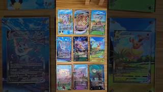 My Eeveelutions collection 🔥⚡️💦🌑☀️🎀❄️🍃🌟 #pokemoncards #pokemoncollector #pokemoncollection