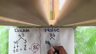 Double and halve (decomposing numbers)