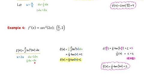 Day 30 - 4.5 Integration by Substitution Part 2