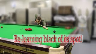 SightRight Snooker Practice - Re-learning the Angle - Black off it's spot