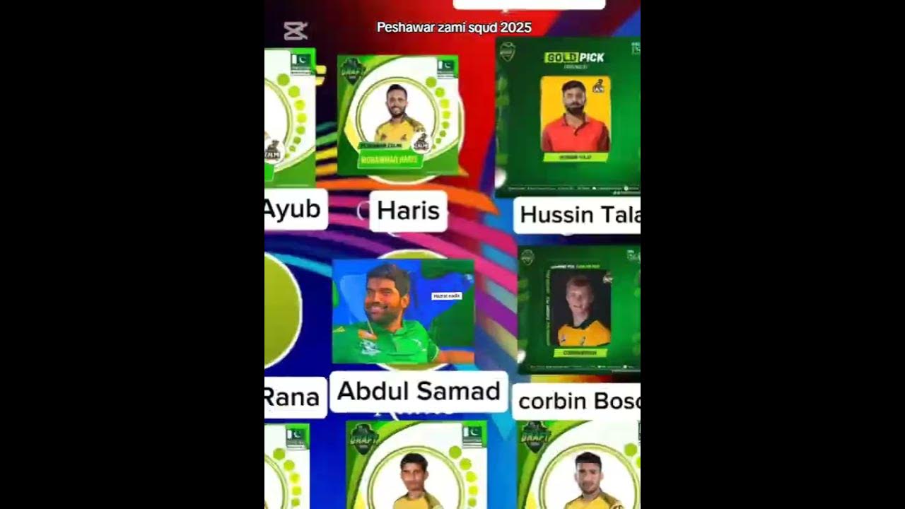 Peshawar zalmi squad 2025 psl pesshawarzalmisqud2025viral