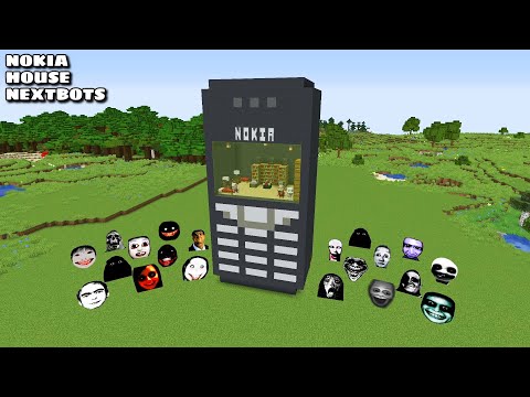 SURVIVAL NOKIA HOUSE WITH 100 NEXTBOTS in Minecraft - Gameplay - Coffin Meme