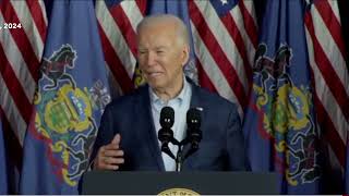 President Biden jokes about Truth Social's plummeting stock prices