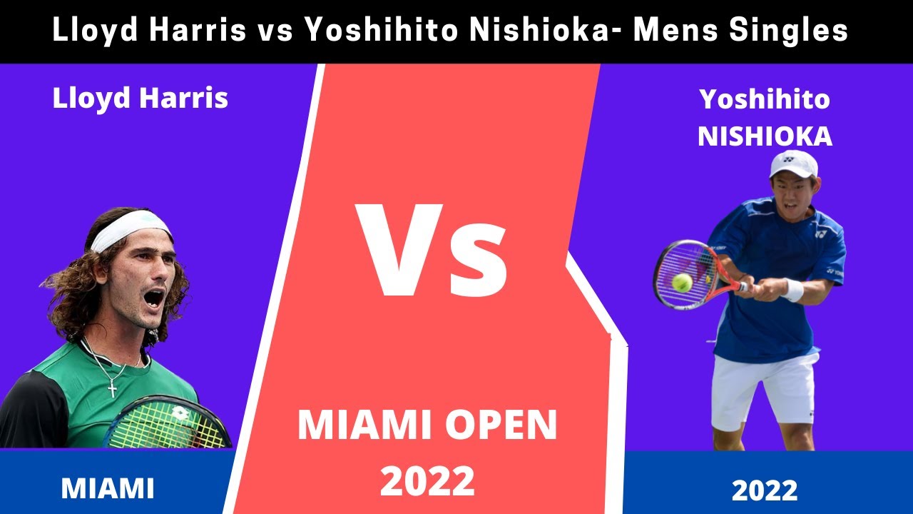 Lloyd Harris vs Yoshihito Nishioka Round 3 Miami Open 2022 Live Score 