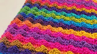 EASY Crochet Stitch For Blankets And Scarfs ONE ROW REPEAT / The Rocky Road Stitch Tutorial