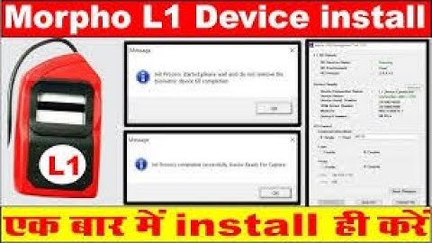 Morpho L1 Device All error solved | Morpho L1 Device installation in Pc | Full Process | 2025 Hindi