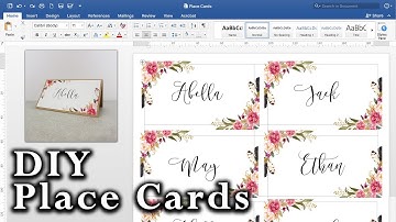 How to make DIY Place Cards with mail merge in MS Word and Adobe Illustrator