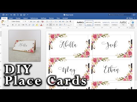 How to make DIY Place Cards with mail merge in MS Word and Adobe Illustrator