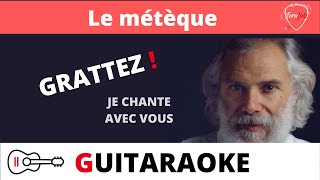 Video thumbnail of "[Guitaraoke] Le métèque - Georges Moustaki [Tuto guitare chant facile Terafab]"