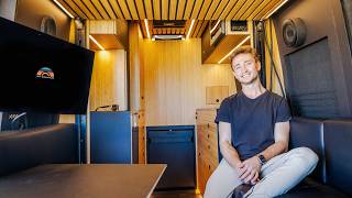 Ultimate van build  Apartment on wheels w/ Elevator bed