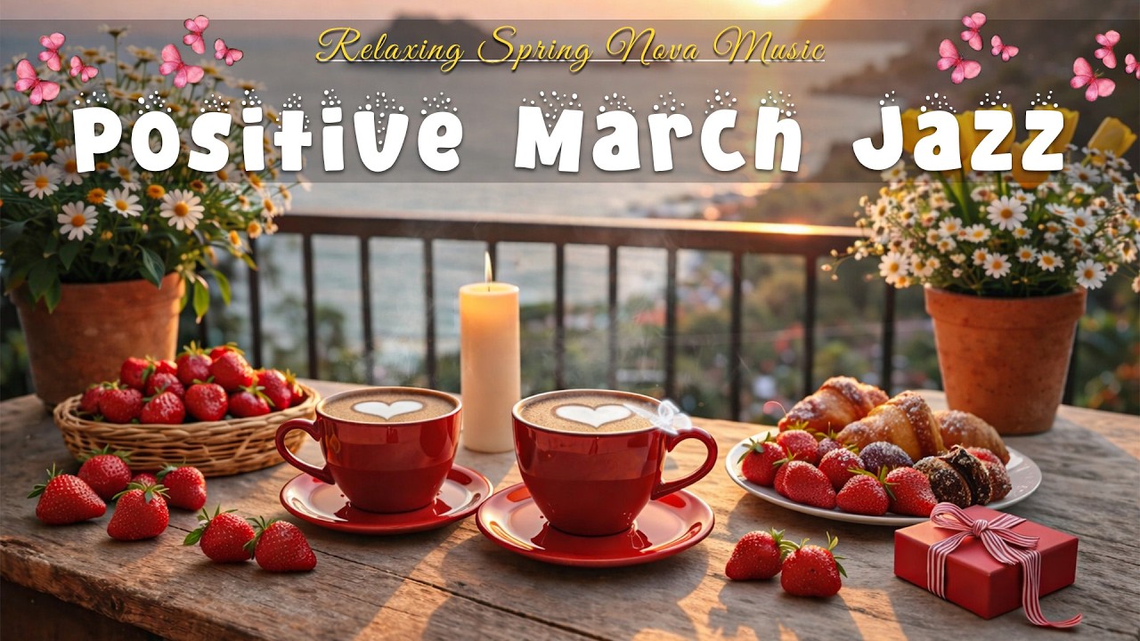 [POSITIVE MARCH JAZZ] ☕ Relaxing Bossa Nova Music & Smooth Bossa Nova Instrumental for Working