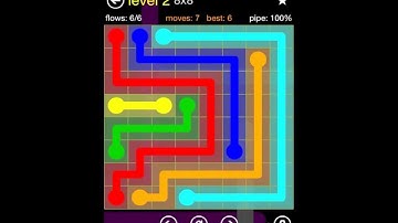 Flow Free Regular Pack 8x8 level 2 Solution
