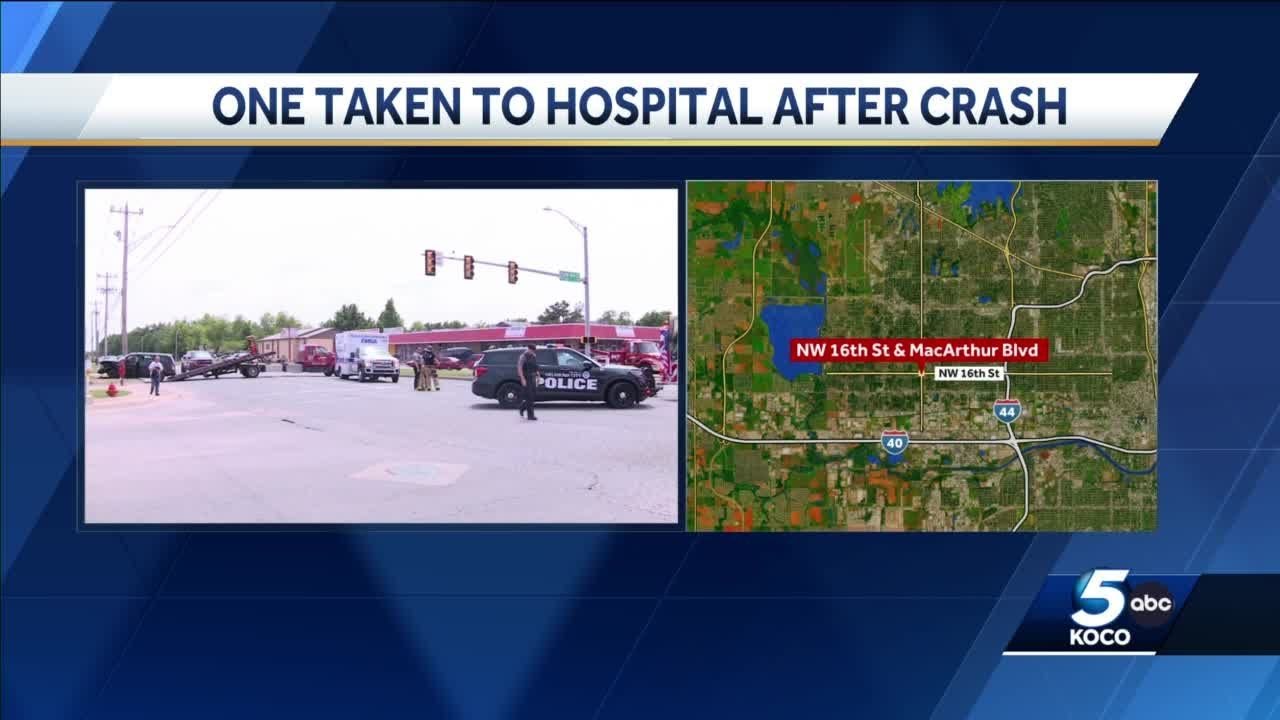 Crews on scene of rollover crash in Oklahoma City - YouTube