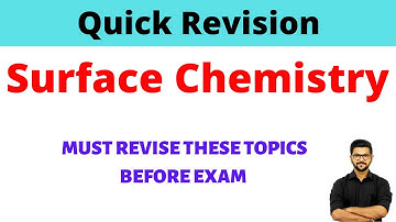 Surface Chemistry Quick Revision || One Shot Revision || IIT-JAM CHEMISTRY ||