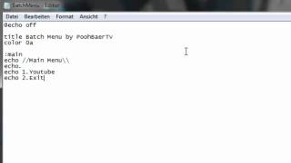 [PoohBaerTv] Eigenes Batch Menu erstellen [HD]