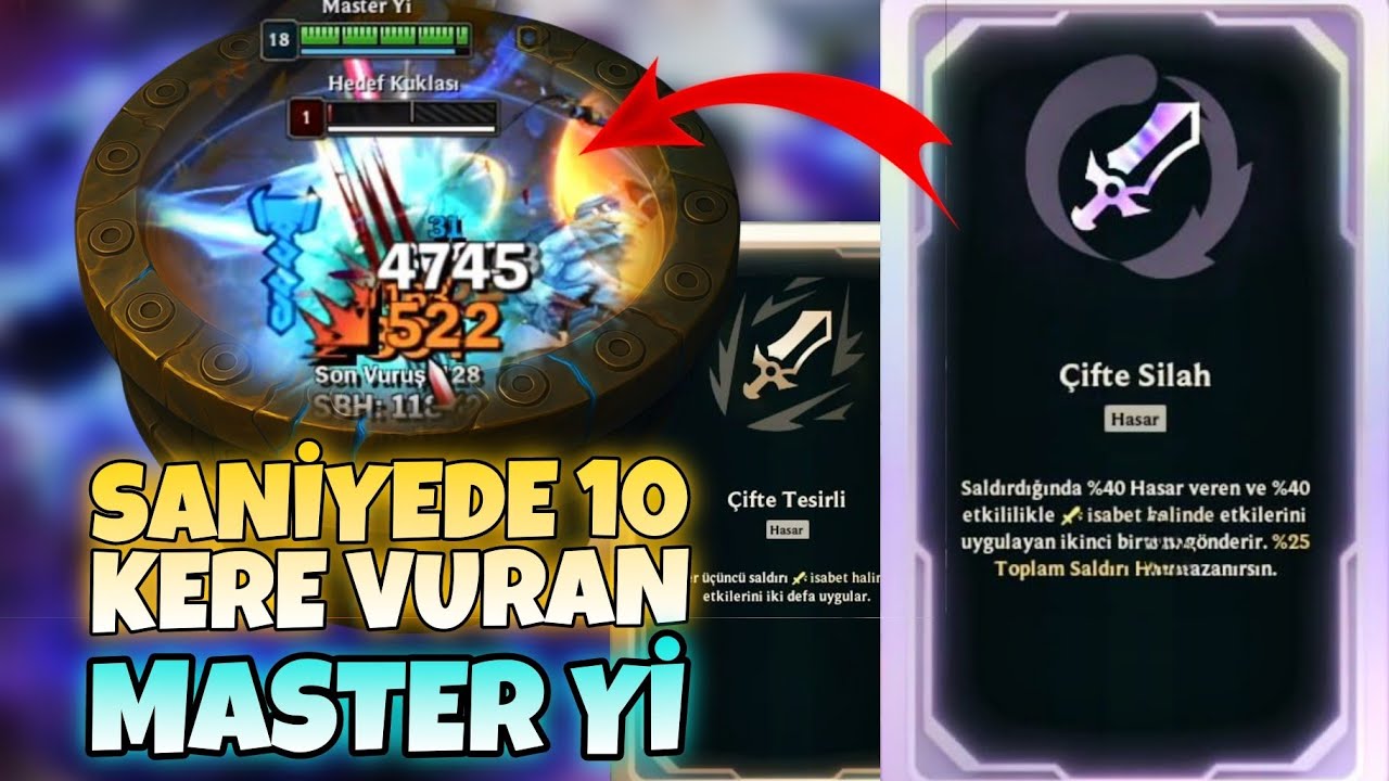 SANİYEDE 10 KERE VURAN MASTER Yİ - LOL ARENA MODU