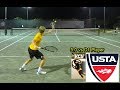 Ntrp 50 mens tennis  andrew vs karl katlaps d1 player at vcu