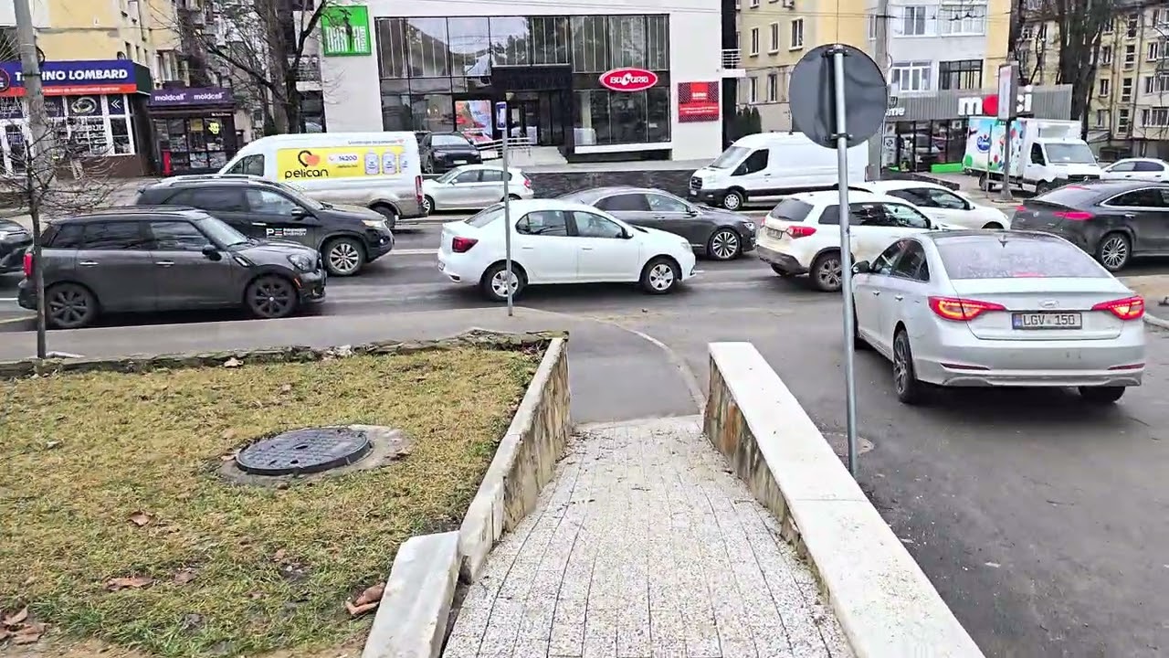 Кишинёв, утром на улице Киев.Рышкановка 25.02.2026