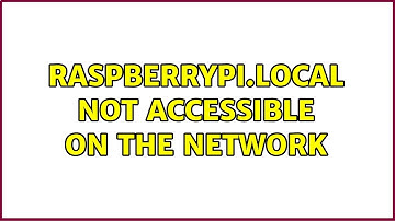 raspberrypi.local not accessible on the network