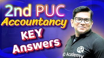 2nd PUC Accountancy 2025 Key Answer | Question paper solved | Rio Sir |