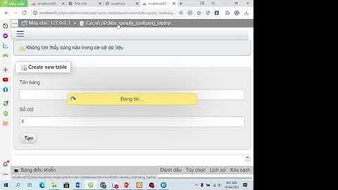 Hướng dẫn Tạo Database và tạo bảng chèn dữ liệu với My SQL (phpmyadmin)