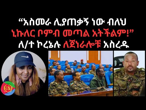 አስመራ ሊያጠቃኝ ነው ብለህ ኒኩለር ቦምብ መጣል አትችልም ለ ተ ኮረኔሉ ለጀነራሎቹ አስረዱ