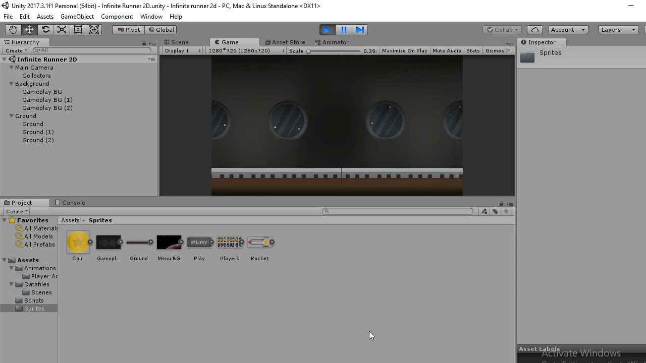 Unity Infinite Runner Day 1 progress. - YouTube