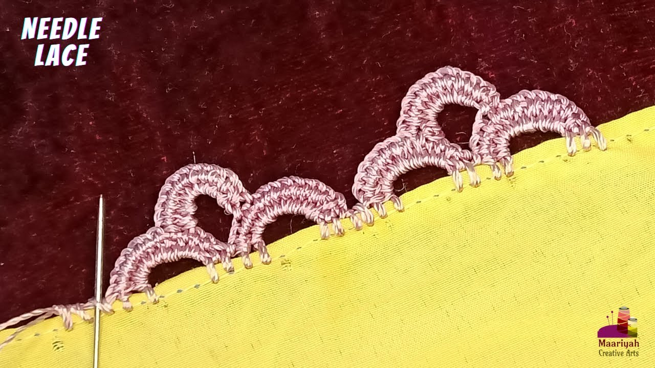 Making Needle Lace | Sui Dhage ki Lace | Easy Needle Edging - 434
