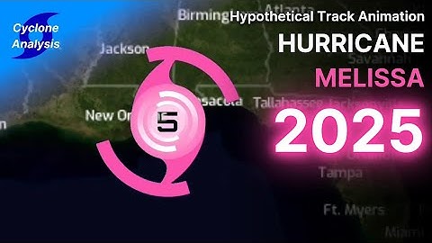 The track of Hypothetical Hurricane Melissa (2025)
