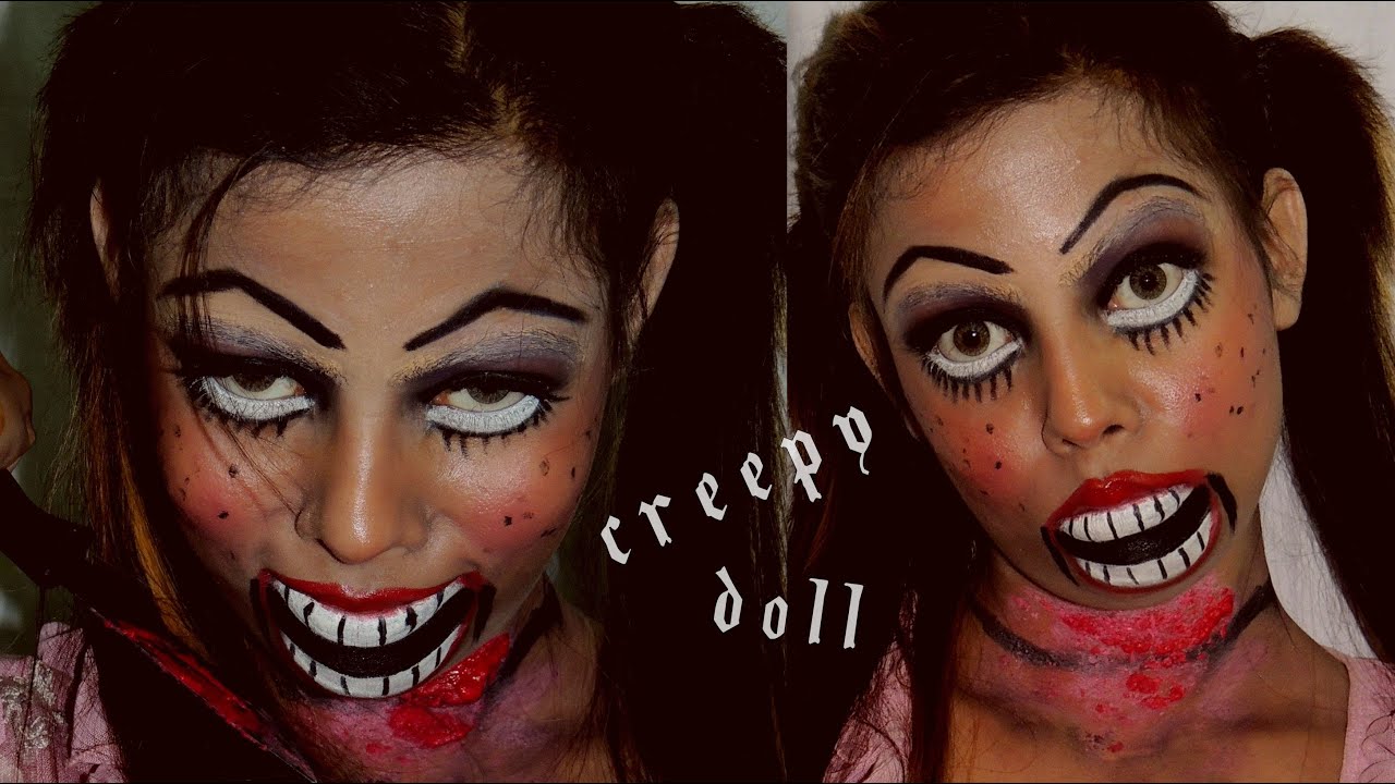 Creepy Doll Halloween Makeup Tutorial YouTube