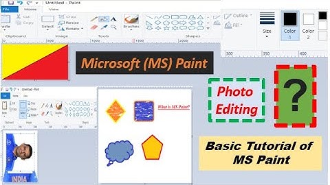 Basic Tutorial/Introduction of MS Paint | Microsoft Paint | Photo Editing in MS Paint | Part-1