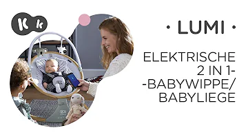 Elektrische Babywippe/Babyliege LUMI von Kinderkraft | mit Bluetooth und Fernbedienung