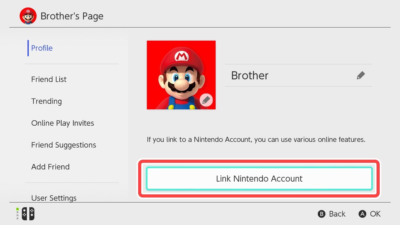 How and link a Nintendo account for Nintendo Switch (2022) -