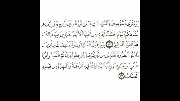 سورة الحديد 5 القسم الخامس تكرار كيفي من .. يوم ترى المؤمنين والمؤمنات يسعى نورهم .. إلى .. العذاب