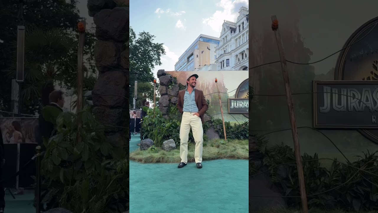 Jonathan Bailey is back in London for the World Premiere of Jurassic World Rebirth