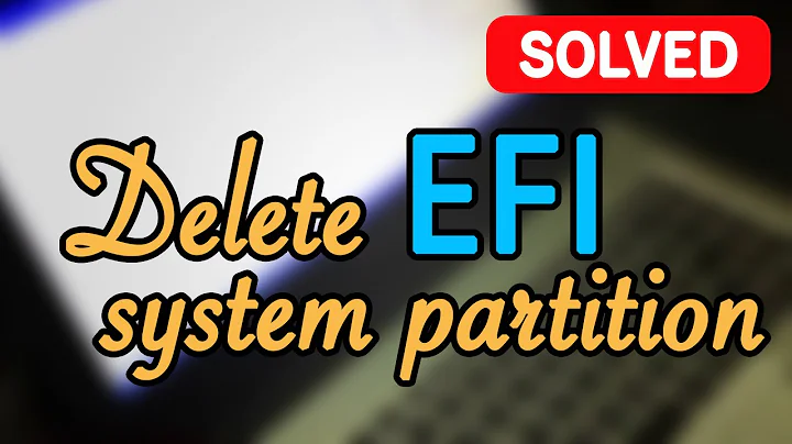 [SOLVED] How to delete EFI system partition with microsoft windows