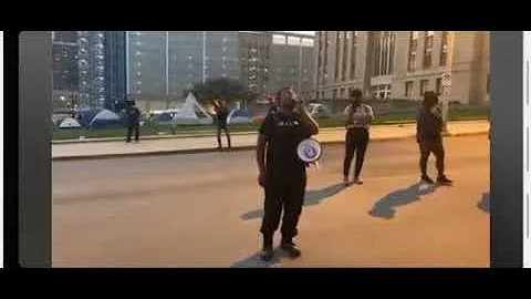 Stacy Shaw Attorney Outside KCPD HQ October 2020