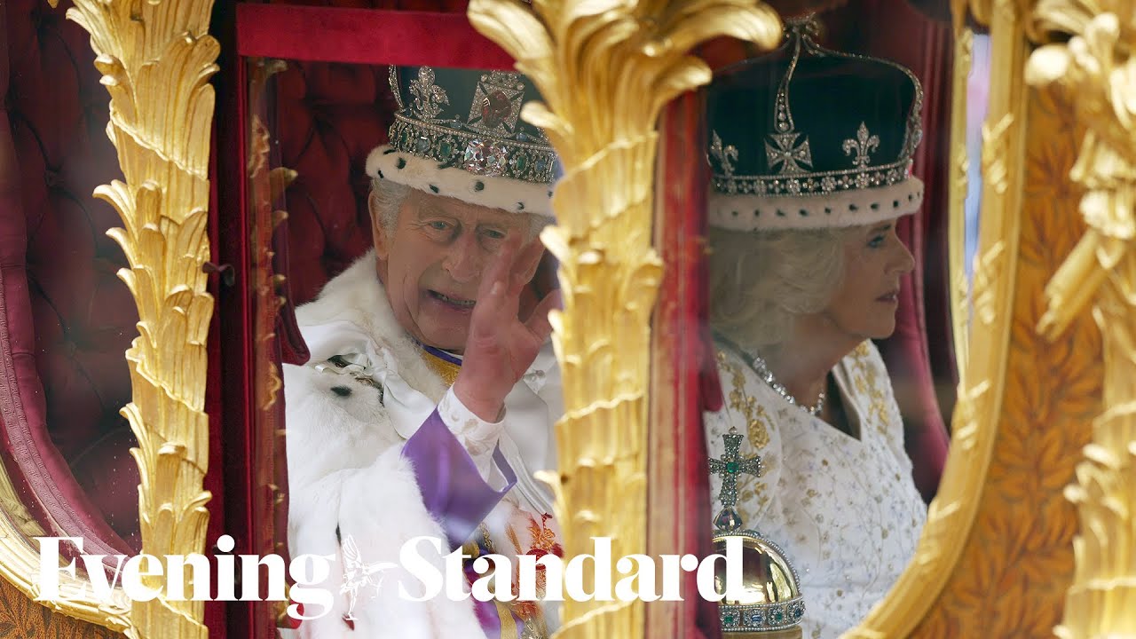 King Charles and Queen Camilla’s carriage heads to Buckingham Palace
