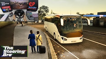 Fernbus Simulator - Comfort Class HD - Early Morning Drive | Thrustmaster TX Steering Wheel Gameplay