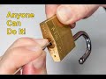 275 master lock 140d  how to open any in seconds