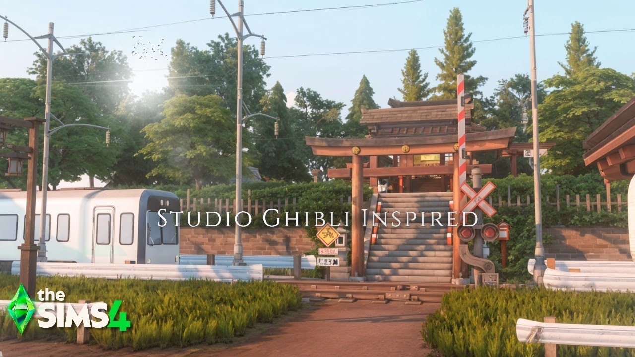 The Sims 4 - Studio Ghibli inspired Countryside 日本の田舎 - Relaxing Speed Build (ASMR)